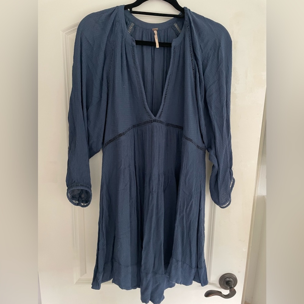 free people navy mini dress
